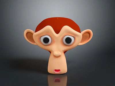 3D Rendered Cartoon Train With Unique Design Elements 3d model