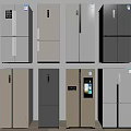 Modern Refrigerators And Freezers Collection With Various Door Designs And Neutral Colors