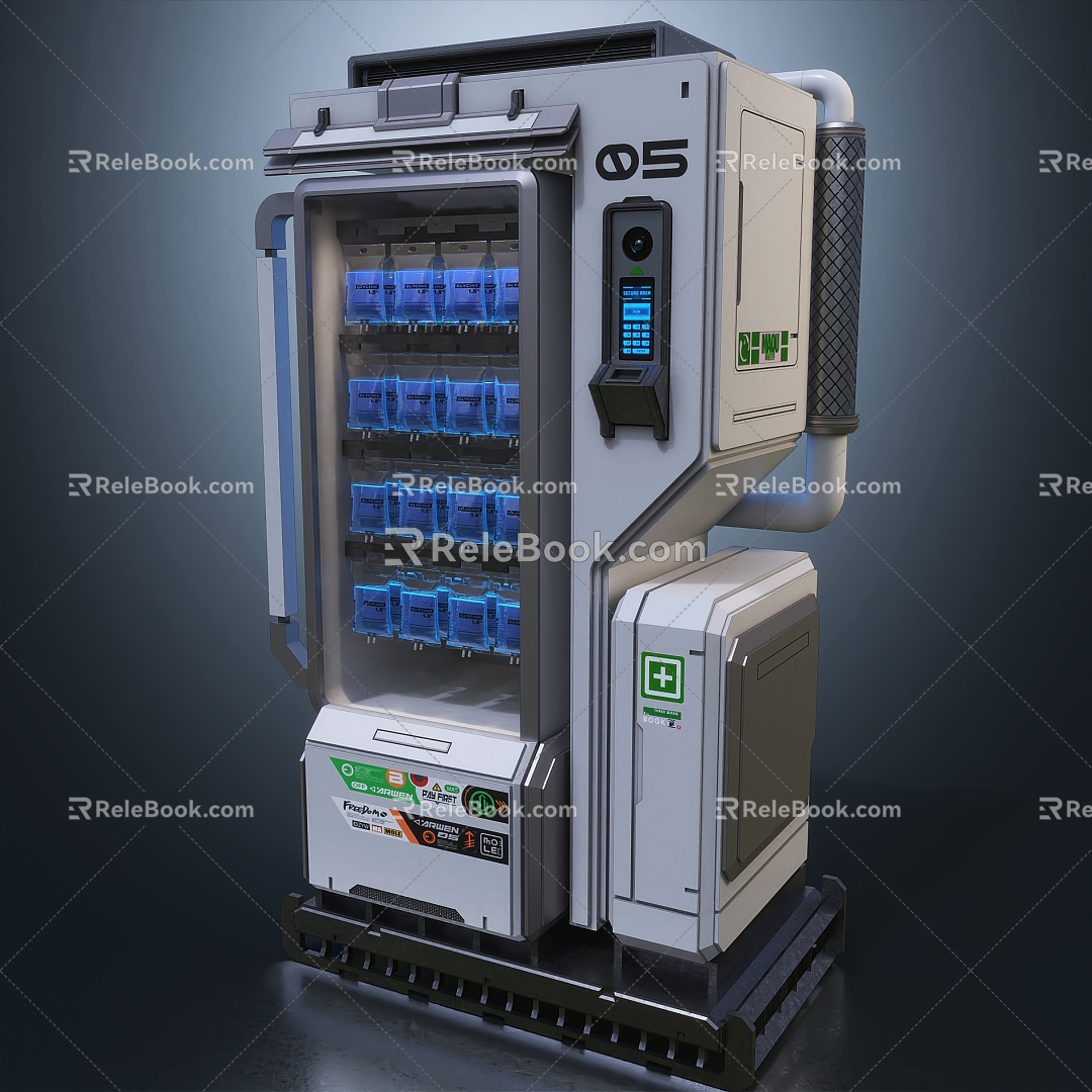 Sci-fi Vending Machine Vending Machine Vending Container Container 3d model