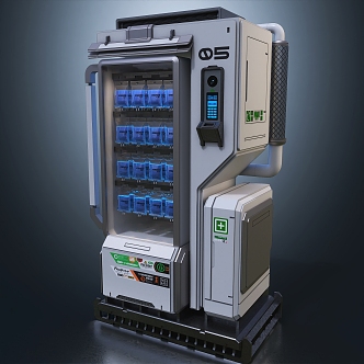 Sci-fi Vending Machine Vending Machine Vending Container 3d model