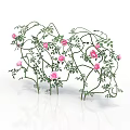 Animal Shaped Structure Crafted From Vines With Pink Flowers And Green Leaves