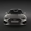 Sleek Silver Audi Sedan Sporty Exterior Design With Dynamic Front Grille And Alloy Wheels