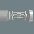 Automotive Mechanical Parts Disassembled View With Metal Tubes Rings And Frames