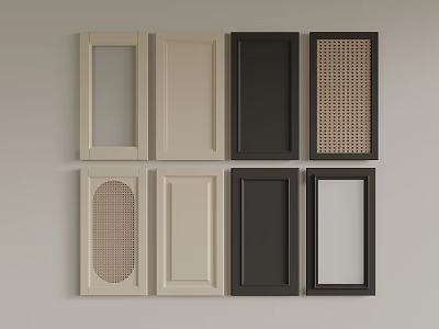 Various Styles And Designs Of Wardrobe Doors For Modern Interiors 3d model