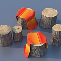 Wood Wood Wood Wood Wood Pile 3d model