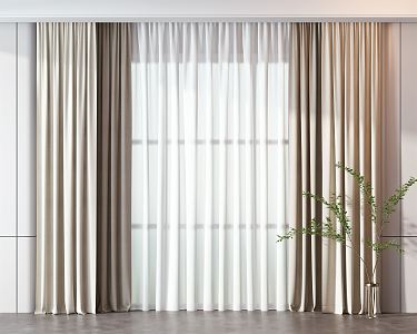 Modern Curtains 3d model