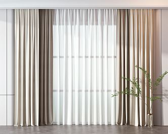 Modern Curtains 3d model