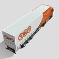 TNT wagon box truck heavy truck heavy truck container truck box truck truck low face number low model simple model super realistic 3d model