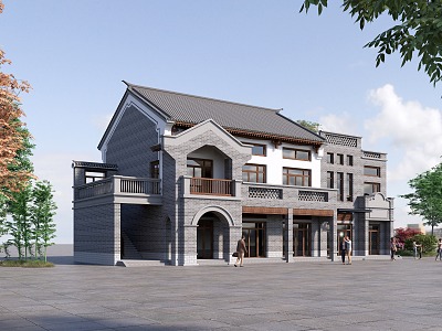 Chinese Architecture Antique Architecture Shop Homestay Street View Catering 3d model