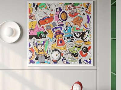 Decorative Hanging Painting 3d model