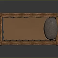 Cozy Rustic Wooden Single Bed Frame With Brown Mattress And Gray Pillow