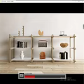 Modern Storage Shelf Bookshelf Data Display Rack 3d model