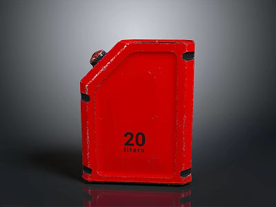 Red 20 Fl oz Household Container For Daily Use And Storage Solutions 3d model