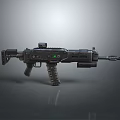 Advanced Modern Black Tactical Rifle With Scope And Military Style Attachments Design 3d model
