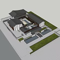 Modern Sales Office Building With Wooden Lattice Walls And Perforated Design Elements