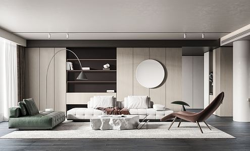 modern living room 3d model