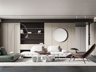 modern living room 3d model