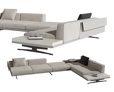 Modern corner multiplayer sofa 3d model