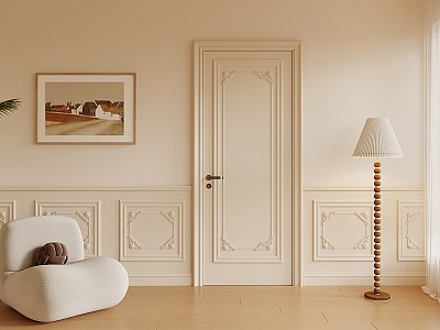 French swing door model