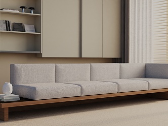 Three-seat sofa 3d model