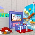 3D Meichen Toy Game Machine Children's Facilities Video Game Area 3d model