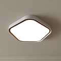 Modern Hexagonal Ceiling Light with Bright White Glow and Metallic Frame for Indoor Use 3d model