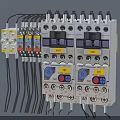 Industrial Electrical Control Equipment With Circuit Breakers Buttons And Indicator Lights