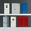 Various Colored Doors With Different Designs Including Window And Louver Styles