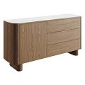Modern Wooden Hallway Cabinet Sideboard With White Top Drawers And Storage Design