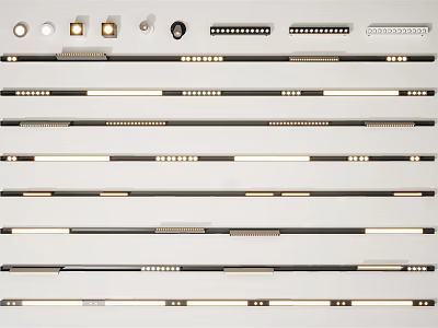 Various Styles of LED Downlights and Spotlights with Different Lengths and Designs 3d model