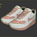 Pink And White Casual Lace Up Sneakers With Modern Design And Comfortable Sole