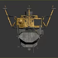 Lunar Lander Model With Yellow Structure Gray Base And Antenna Components
