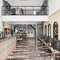 Fantasy Hair Salon Modern Exterior With Glass Entrance And Stylish Interior Design