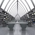 Library Tooling Bookshelf Book Bar Reading Room Magazines Reading Comics 3d model