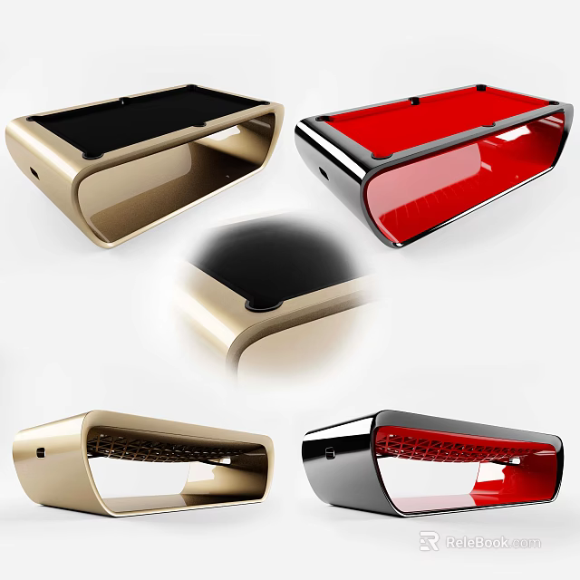 Modern Coffee Table Designs With Gold Black Red Colors And Sleek Surfaces 3d model 