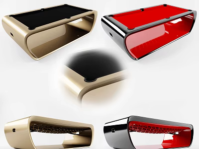 Modern Coffee Table Designs With Gold Black Red Colors And Sleek Surfaces 3d model