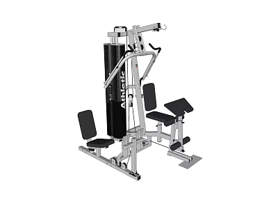 Multifunctional Sports Equipment with Adjustable Seats and Multiple Training Stations for Home Gym Fitness 3d model