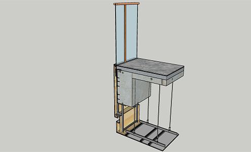 modern node stair handrail 3d model