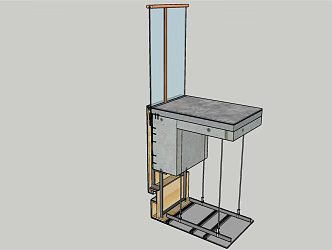 modern node stair handrail 3d model