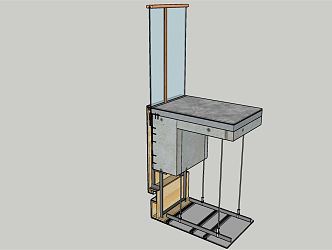 modern node stair handrail 3d model