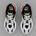 Stylish Black And White Sneakers With Colorful Accents And Modern Design