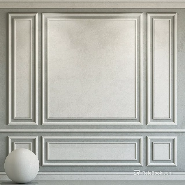 Decorative Wall Panel Design With Modern Geometric Lines For Interior Decoration 3d model