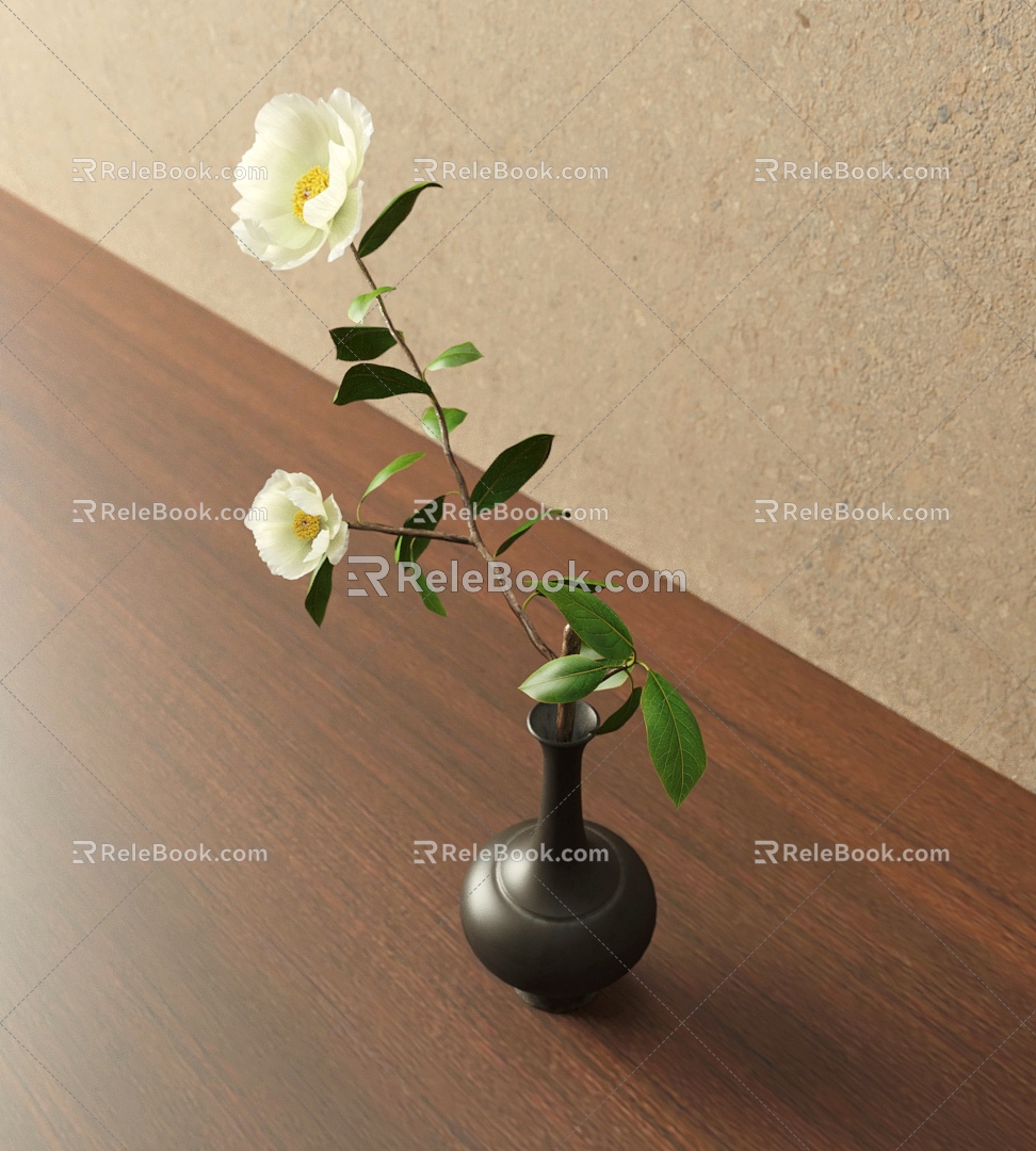 vase flower potted plant flowerpot plant green plant 3d model