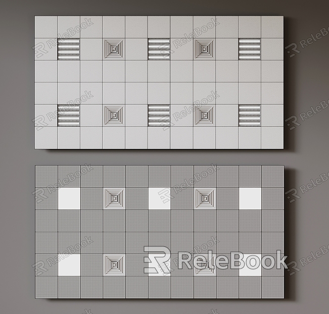 Mineral wool board ceiling integrated ceiling model