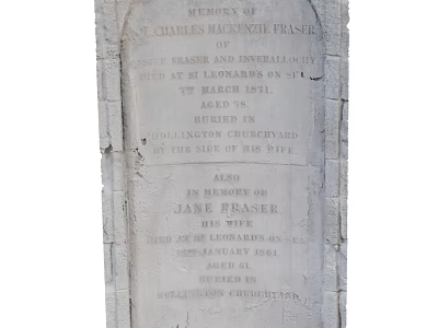 Intricate Gravestone Carvings with Memorial Inscriptions in Callander Churchyard 3d model