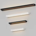 Modern Black and White Wall Lamps with Sleek Design and LED Illumination Mounted on Wall