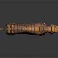 3D Tiger Model In Stylized Design With Orange Black Stripes And White Accents