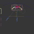Neon Lit Music Festival Stage With Decorative Elements And Music Symbols