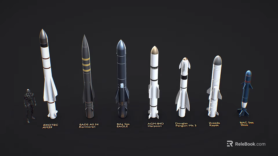 Space Rocket Models Collection Featuring Ariane 5 Falcon 9 Soyuz And GSLV Types 3d model