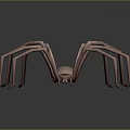 Realistic 3D Spider Model With Long Thin Legs And Detailed Brown Body